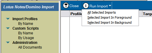 Import Utility for Lotus Notes/Domino