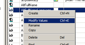 Modify Values