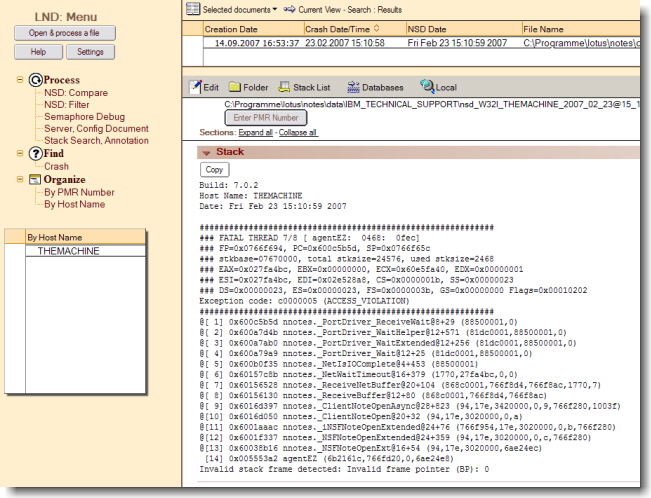 Lotus Notes Diagnostic Tool Lotus Notes Diagnostic Tool