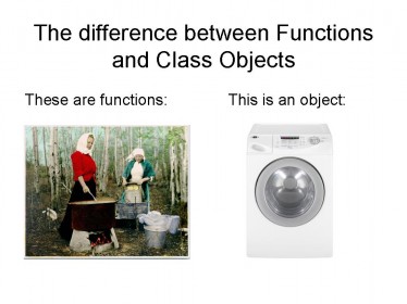 The difference between functions and objects