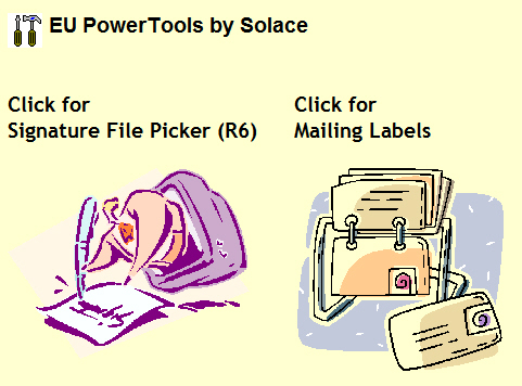 End User Power Tools - mailing labels & multiple signature files