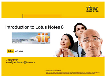 Introduction To Lotus Notes 8